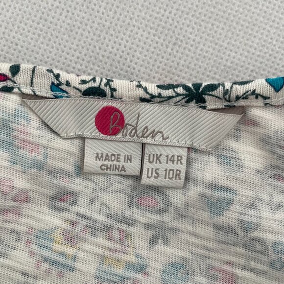 Boden Womens Multicolor Bethany Floral Print Ruffle Trim Sleeveless Sundress 14 - Picture 5 of 12